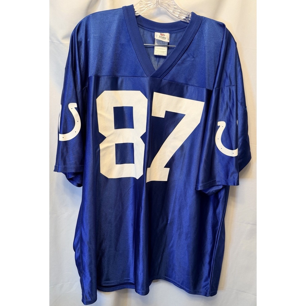 NFL Indianapolis Colts Jersey Wayne #87 Men's XL Blue Graphic Print V-Neck SS